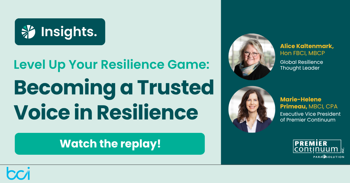 Watch Premier Continuum’s webinar replay to learn how to strengthen your credibility, influence decisions and become a trusted voice in resilience.